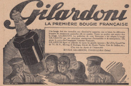 GILARDONI La Premiére Bougie Française - 1928 Vintage Advertising - Advertising