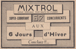 Huile Speciale MIXTROL - 1929 Vintage Advertising - Pubblicità Epoca - Advertising