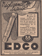 EDCO Ballon - 1929 Vintage Advertising - Pubblicità Epoca - Advertising