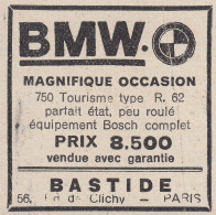 BMW - Bastide - Paris - 1931 Vintage Advertising - Pubblicità Epoca - Advertising