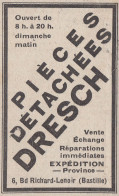 Pièces Détachées DRESCH - 1931 Vintage Advertising - Pubblicità Epoca - Publicités