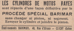Cylindres De Motos RAYES - 1930 Vintage Advertising - Pubblicità Epoca - Publicités