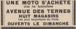 Une Moto S'Achète - 1930 Vintage Advertising - Pubblicità Epoca - Publicités