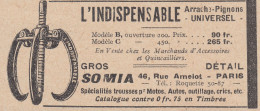 Arrache Pignons UNIVERSEL - Somia - Paris - 1930 Vintage Advertising - Publicités