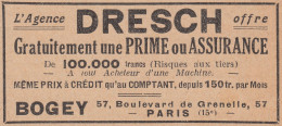 Agence DRESCH - Bogey - Paris - 1930 Vintage Advertising - Pubblicità - Publicités
