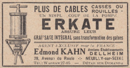 Erkate - Edmond Kahn - Neuilly Sur Seine - 1930 Vintage Advertising - Advertising