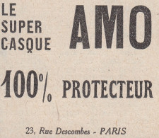 Le Super Casque AMO - 1930 Vintage Advertising - Pubblicità Epoca - Advertising