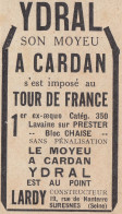 Le Moyeu A Cardan YDRAL - 1930 Pubblicità Epoca - Vintage Advertising - Publicités