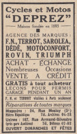 Motos Triumph - Terrot - Dédé - 1930 Pubblicità - Vintage Advertising - Advertising