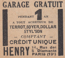 Terrot - Soyer - Dollar - STYL'SON - 1930 Pubblicità - Vintage Advertising - Advertising