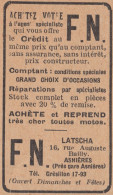 F.N. - Latscha - Asnières - 1930 Pubblicità Epoca - Vintage Advertising - Advertising