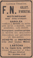 Motobécane - F.N. - Saroléa - Gillet - 1930 Pubblicità Epoca - Vintage Ad - Advertising