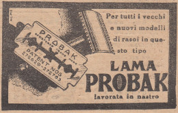 Lama Per Rasoi PROBAK - 1930 Pubblicità Epoca - Vintage Advertising - Advertising