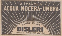 Ferro China BISLERI - Acqua Nocera Umbra - 1930 Pubblicità - Vintage Ad - Publicités