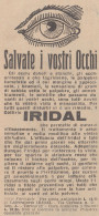 IRIDAL - 1930 Pubblicità Epoca - Vintage Advertising - Advertising