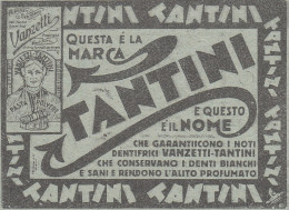 Dentifricio Vanzetti Tantini - 1930 Pubblicità Epoca - Vintage Advertising - Publicités