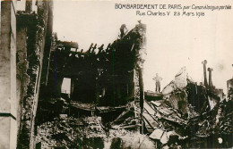 75* PARIS   Bombardement Par Canon  1918 – Rue Charles V  RL38.0477 - Arrondissement: 04