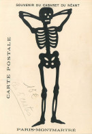 75* PARIS  Cabaret Du Neant – « souvenir » Squelette  (8,7 X 12,5 Cm)  RL38.0809 - Paris (18)