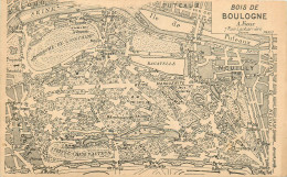 75* PARIS Bois De Boulogne   -  Plan      RL38.0773 - Arrondissement: 16