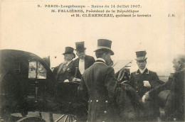75* PARIS Longchamp  - 14 Juillet 1907 – President Falliere Et M. Clemenceau     RL38.0764 - Arrondissement: 16