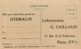 75* PARIS   Carte Laboratoire « GAILLAUD » Rue De La Federation     RL38.0578 - Arrondissement: 15