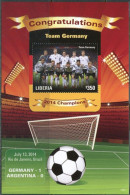Liberia - 2014 - World Cup Brazil: Congratulations Germany - Yv Bf 667 - 2014 – Brésil