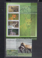 Liberia - 2006 - Wild Dogs Of The World - Yv 4331/34 + Bf 525 - Honden