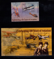 Liberia - 2003 - 100 Years Of Aviation - Yv 4084/87+ Bf 486 - Airplanes