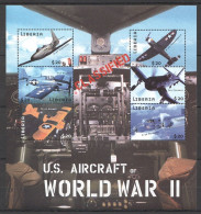 Liberia - 2001 - US Aircraft Of WW II - Yv 3648/53 - Seconda Guerra Mondiale