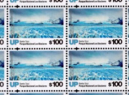 Argentina - 2019 - $ 100 Parque Nacional Los Glaciares - Santa Cruz X 4 - MNH - Unused Stamps