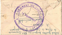 ENVELOPPE MIGNONNETTE CIRCULEE MEKNES MAROC VERS AZILLE AUDE CACHET MILITARIA 517éme REGIMENT DE CHARS DE COMBAT DAGUIN - Militärstempel Ab 1900 (ausser Kriegszeiten)