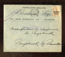 "D.BES.14/18-BELGIEN" 1917, Brief Mit "ZENSUR" (violl. L2-Zensurstempel) Ex Antwerpen (R2149) - Besetzungen 1914-18