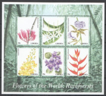 Liberia - 1999 - Flowers Of The World: Rainforests - Yv 1919/24 - Other & Unclassified