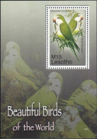 Lesotho - 2007 - Beautiful Birds Of The World: Parrots - Yv Bf 209 - Papageien