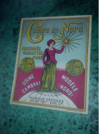 Cambrai Usine Modèle Nord Vieux Papier Etiquette De Chicorée Non Utilisée Gloire Du Nord - Altri & Non Classificati