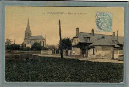 CPA (60) RIBECOURT - Vue De La Rue De La Gare - Carte Colorisée D'aspect Toilé De 1914 - Ribecourt Dreslincourt