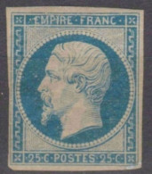 JAMAIS PROPOSE En NEUF**, Le N°15eh DELACOURCELLE Case 6 En BLEU FONCE BE YetT Spé 75 Cote?? Mais>>8500€ - 1853-1860 Napoléon III