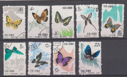 CHINE , Papillons,  N°1446 ....1463,   Cote 22 € ( SN24/17/64) - Usados