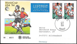 USA Soccer FIFA World Cup Cover 1994. Germany - Spain Match In Chicago - Cartas & Documentos