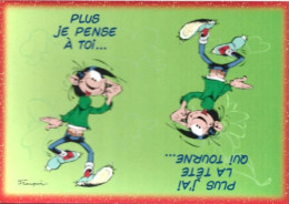 Carte Postale: Gaston Par Fraiquin 1998; "Plus Je Pense à Toi... Plus J'ai La Tête Qui Tourne"; N° CSG 3283 - Bandes Dessinées