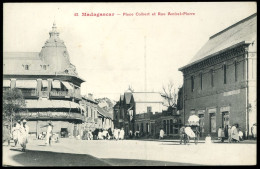 Tananarive Place Colbert Et Rue Amiral Pierre Postes Et Télégraphes - Madagaskar