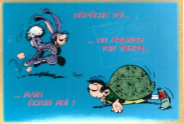 Carte Postale: Gaston Par Franquin 1998; "Dépêche Toi... ...ou Prends Ton Temps... ...mais écris Moi!"; N° CSG 1281 - Cómics