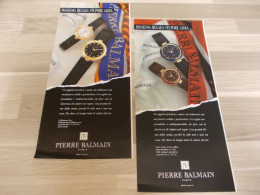 2 X Reclame Advertentie Uit Oud Tijdschrift 1992 - Orologi / Watch / Montre Pierre Balmain - Advertising