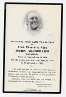 Souvenez Vous Dans Vos Prières De Très Révérend Père Joseph MASQUILLIER, Camaldule,   Décédé à Roquebrune-sur-Argens - Todesanzeige