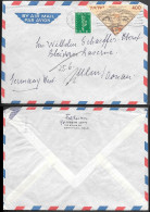 Israel Ramat Gan Cover Mailed To Germany 1969 - Brieven En Documenten
