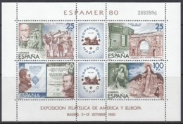 SPANIEN  Block 21, Postfrisch **,  Internationale Briefmarkenausstellung ESPAMER ’80, Madrid 1980 - Blocchi & Foglietti