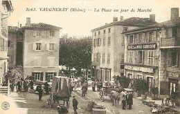 69 - Vaugrenay - La Place Un Jour De Marché - Animée - CPA - Voir Scans Recto-Verso - Andere & Zonder Classificatie