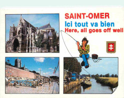 62 - Saint Omer - Multivues - Piscine Extérieure Au Pied Des Remparts - CPM - Voir Scans Recto-Verso - Saint Omer