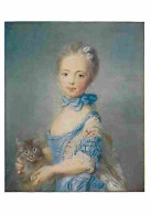 Art - Peinture - Jean Baptiste Perronneau - A Girl With A Kitten - CPM - Voir Scans Recto-Verso - Malerei & Gemälde