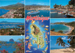 Martinique - Multivues - Carte Géographique - CPM - Voir Scans Recto-Verso - Sonstige & Ohne Zuordnung